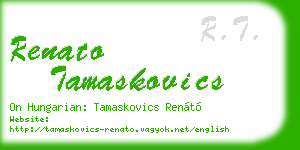 renato tamaskovics business card